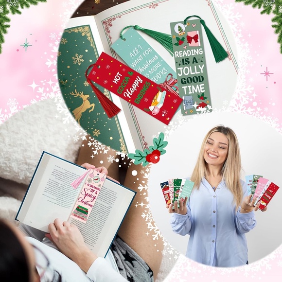 30 Funny and Cozy Christmas Bookmarks, NWT - Picture 6 of 7